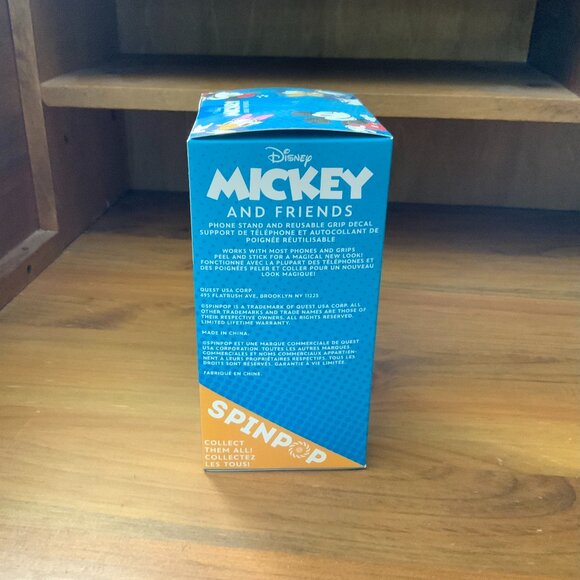 MICKEY MOUSE SPINPOP PHONE STAND & REUSABLE GRIP DECAL - NEW IN BOX - Picture 4 of 6